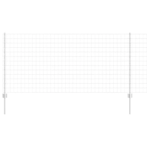 vidaXL Kerítés oszlopokkal Ezüst 1 x 10 m Acél
