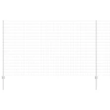 vidaXL Kerítés oszlopokkal Ezüst 1.4 x 10 m Acél