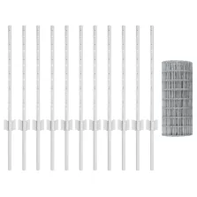 vidaXL Euro Kerítés 11 U Oszloppal Ezüst 0,6x25 m Acél