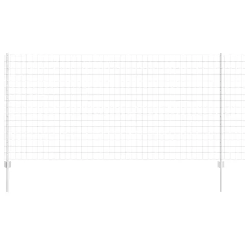vidaXL Kerítés oszlopokkal Ezüst 1.2 x 25 m Acél