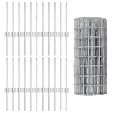 vidaXL Euro Kerítés 22 U Poszttal Ezüst 0,4x50 m Acél