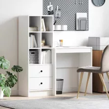   vidaXL Tárolóval rendelkező íróasztal 2 pcs Fehér 70 x 40 x 76 cm