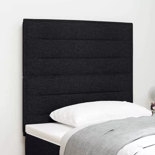 vidaXL Fejtámla fejtámlával Fekete 90 cm Műbőr