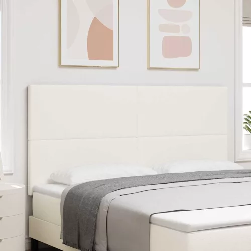 vidaXL Fejtámla fejtámlával Krém 180 cm Műbőr