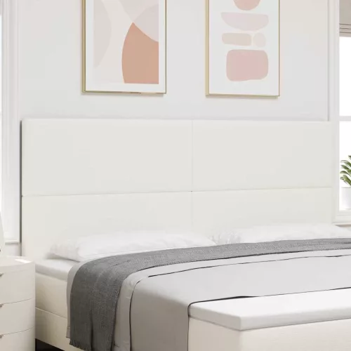 vidaXL Fejtámla fejtámlával Krém 200 cm Műbőr