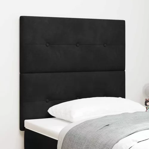 vidaXL Fejtámla fejtámlával Fekete 80 cm Műbőr