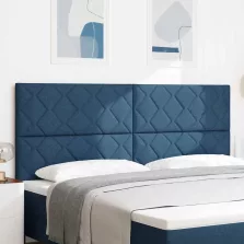   vidaXL Textil Fejtámla Geometrikus fejtámlával Kék 200 cm szövet