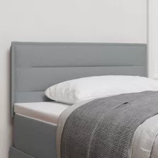   vidaXL LED ágytámla LED -es lámpákkal Világosszürke 80 cm Poliészter