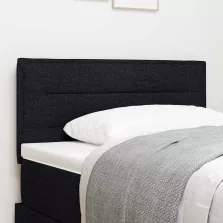   vidaXL LED ágytámla LED -es lámpákkal fejtámlával Fekete 80 cm szövet