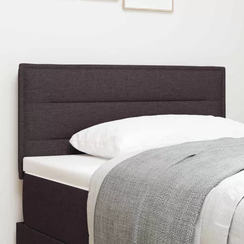 vidaXL LED ágytámla LED -es lámpákkal Sötét Barna 90 cm Poliészter