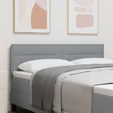   vidaXL LED ágytámla LED -es lámpákkal Világosszürke 144 cm Poliészter