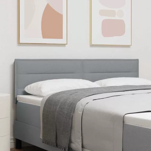 vidaXL LED ágytámla LED -es lámpákkal Világosszürke 144 cm Poliészter