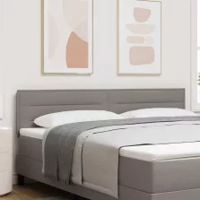   vidaXL LED ágytámla LED -es lámpákkal Tópszínű 180 cm Poliészter