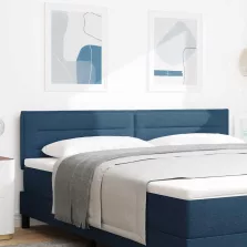   vidaXL LED ágytámla LED -es lámpákkal Kék 180 cm Poliészter