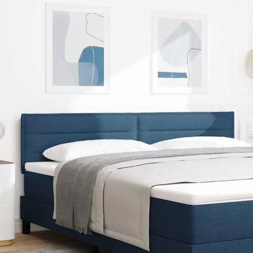 vidaXL LED ágytámla LED -es lámpákkal Kék 180 cm Poliészter