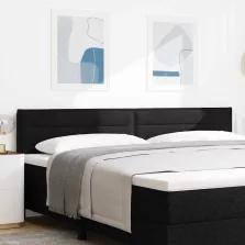   vidaXL LED ágytámla LED -es lámpákkal Fekete 200 cm Poliészter