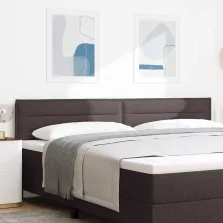   vidaXL LED ágytámla LED -es lámpákkal Sötét Barna 200 cm Poliészter