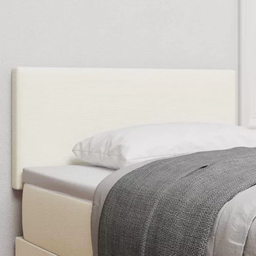 vidaXL LED ágytámla LED -es lámpákkal Krém 100 cm Poliészter