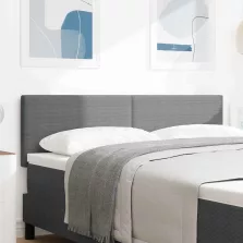   vidaXL LED ágytámla LED -es lámpákkal Világosszürke 144 cm Poliészter