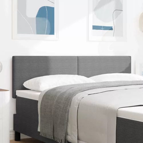 vidaXL LED ágytámla LED -es lámpákkal Világosszürke 144 cm Poliészter