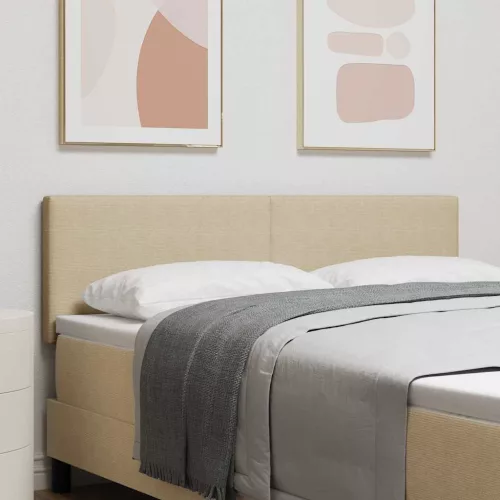 vidaXL LED ágytámla LED -es lámpákkal Szürke zöld 144 cm Poliészter