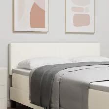   vidaXL LED ágytámla LED -es lámpákkal Krém 160 cm Poliészter