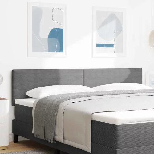 vidaXL LED ágytámla LED -es lámpákkal Világosszürke 180 cm Poliészter