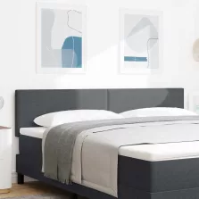   vidaXL LED ágytámla LED -es lámpákkal Sötétszürke 180 cm Poliészter