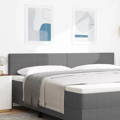 vidaXL LED ágytámla LED -es lámpákkal Világosszürke 200 cm Poliészter