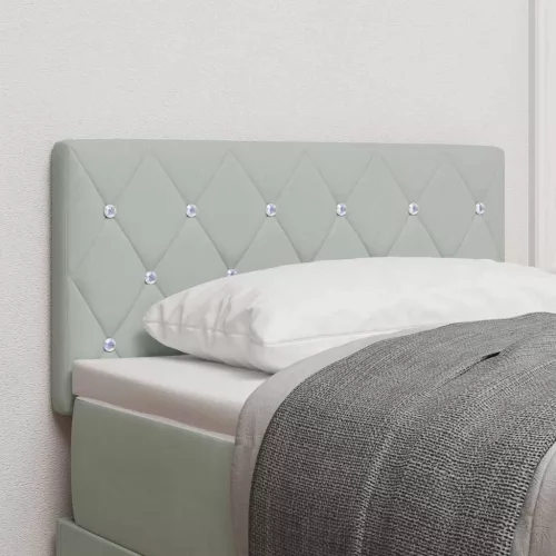 vidaXL LED Fejtámla LED -es lámpákkal Világosszürke 80 cm Bársony