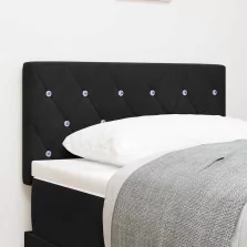   vidaXL LED Fejtámla LED -es lámpákkal Argyle Fekete 80 cm Bársony