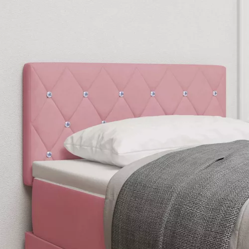vidaXL LED ágytámla LED -es lámpákkal Rózsaszín 80 cm Poliészter