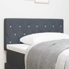   vidaXL LED Fejtámla LED -es lámpákkal Sötétszürke 100 cm Bársony
