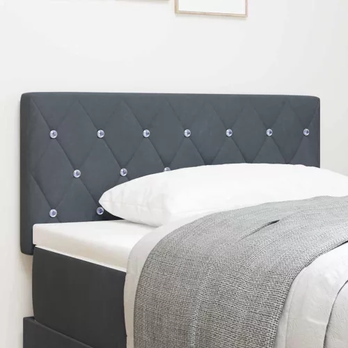 vidaXL LED Fejtámla LED -es lámpákkal Sötétszürke 100 cm Bársony