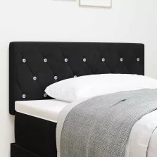   vidaXL LED Fejtámla LED -es lámpákkal Argyle Fekete 100 cm Bársony