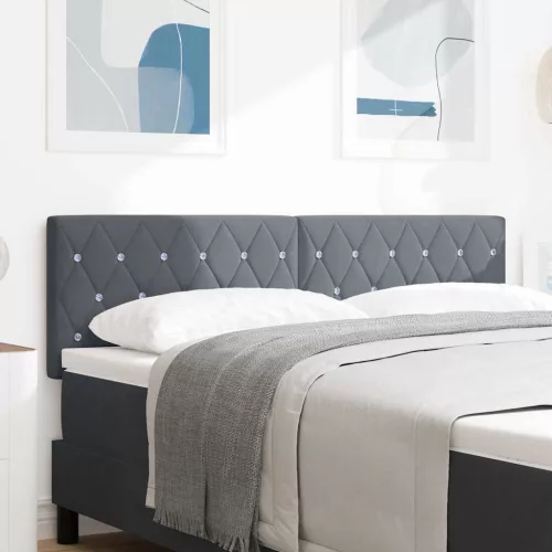 vidaXL LED Fejtámla LED -es lámpákkal Sötétszürke 144 cm Bársony