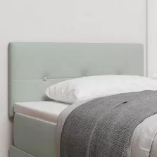   vidaXL Fejtámla LED -es lámpákkal Világosszürke 90 cm Bársony