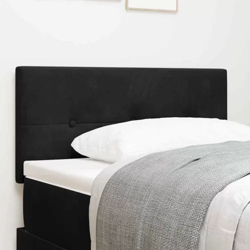 vidaXL Fejtámla LED -es lámpákkal fejtámlával Fekete 90 cm Bársony