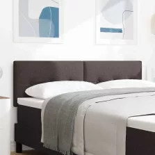   vidaXL LED ágytámla LED -es lámpákkal Sötét Barna 144 cm Poliészter