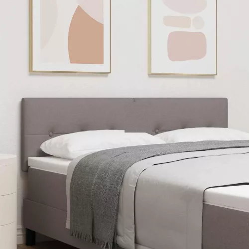 vidaXL LED ágytámla LED -es lámpákkal Tópszínű 144 cm Poliészter