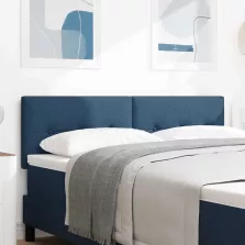   vidaXL LED ágytámla LED -es lámpákkal Kék 144 cm Poliészter