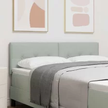   vidaXL LED ágytámla LED -es lámpákkal Világosszürke 144 cm Poliészter