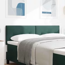   vidaXL LED ágytámla LED -es lámpákkal Zöld 144 cm Poliészter