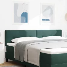   vidaXL LED ágytámla LED -es lámpákkal Zöld 180 cm Poliészter