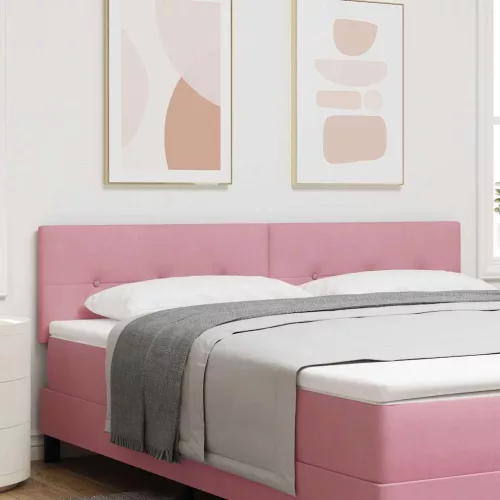 vidaXL LED ágytámla LED -es lámpákkal Rózsaszín 180 cm Poliészter
