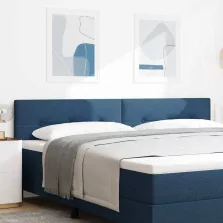   vidaXL LED ágytámla LED -es lámpákkal Kék 200 cm Poliészter