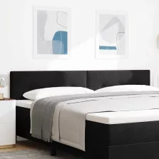   vidaXL LED ágytámla LED -es lámpákkal Fekete 200 cm Poliészter