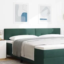   vidaXL LED ágytámla LED -es lámpákkal Zöld 200 cm Poliészter