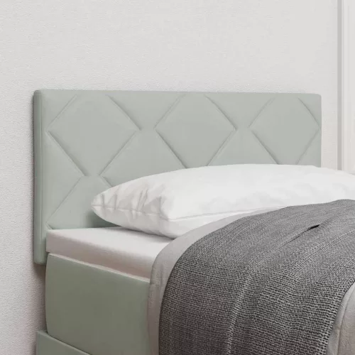 vidaXL LED Fejtámla LED -es lámpákkal Világosszürke 80 cm Bársony