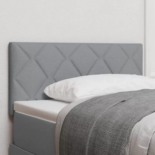 vidaXL Fejtámla LED -es lámpákkal Állítható Világosszürke 90 cm szövet